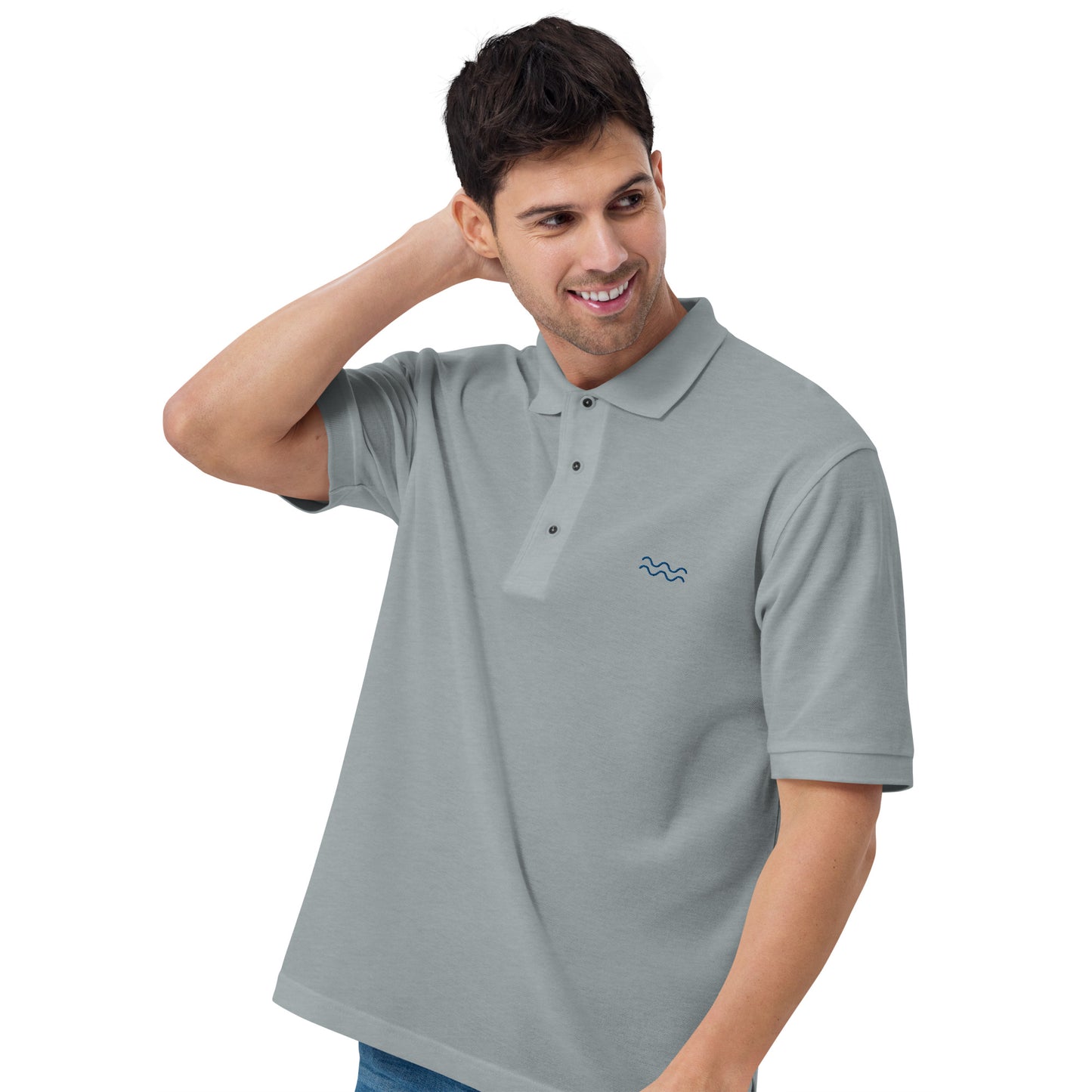 Men's Embroidered Logo Premium Polo